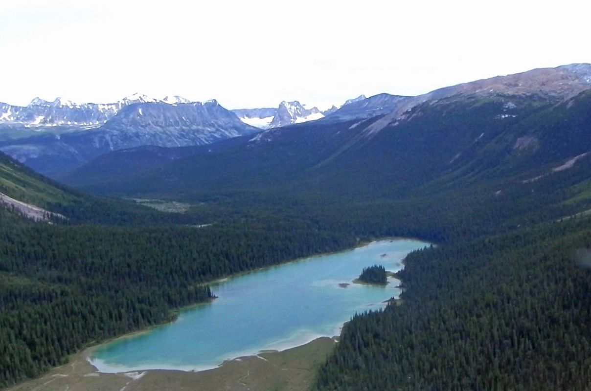22 Flying Over Robson Pass With Adolphus Lake and Calumet Ridge From Helicopter